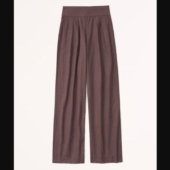 Abercrombie & Fitch Chocolate Wide Leg Trousers - Picture 1 of 14